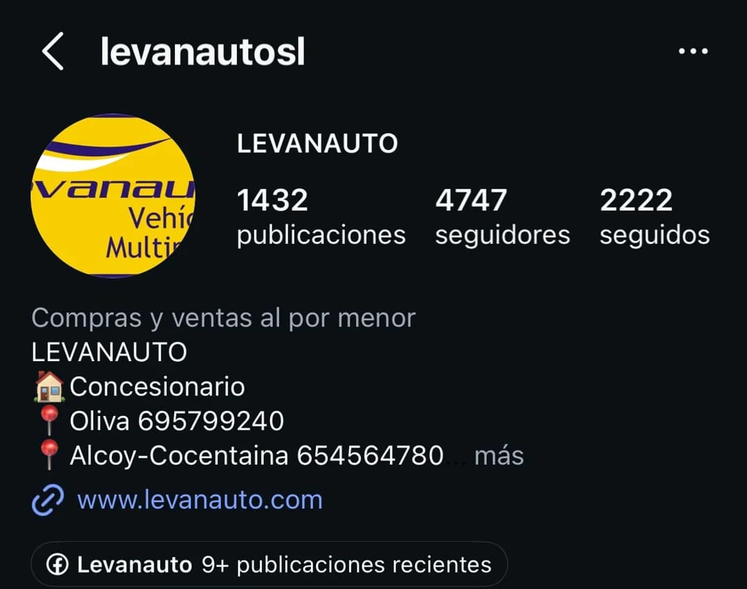 Levanauto ahora: 4.747 seguidores